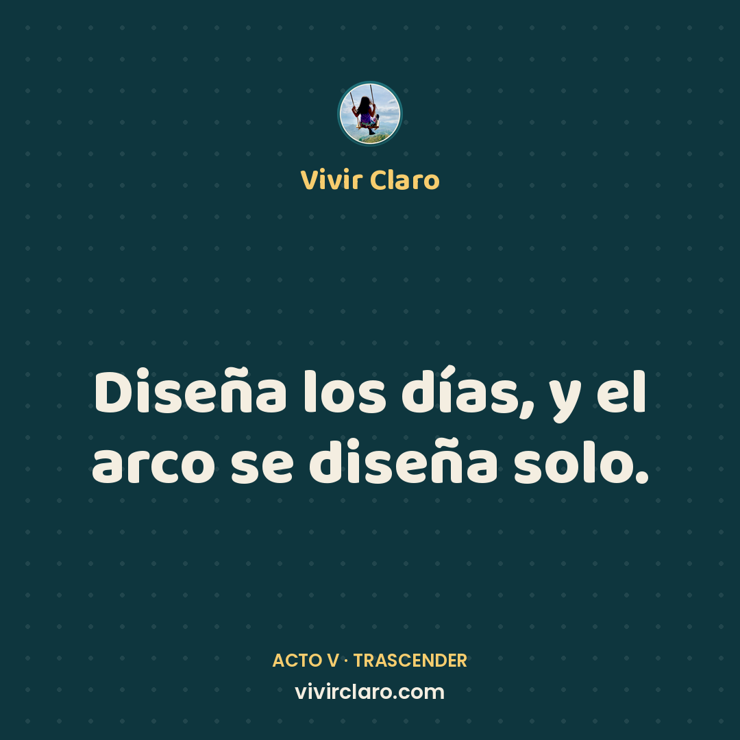 Diseña los días, y el arco se diseña solo.